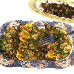 Grilled Zucchini with Fennel and Marinated Mixed Olives