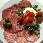 Salumi Plate with Fresh Mozzarella & Heirloom Tomatoes